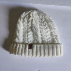 Timberland Cream Cable Knit Beanie